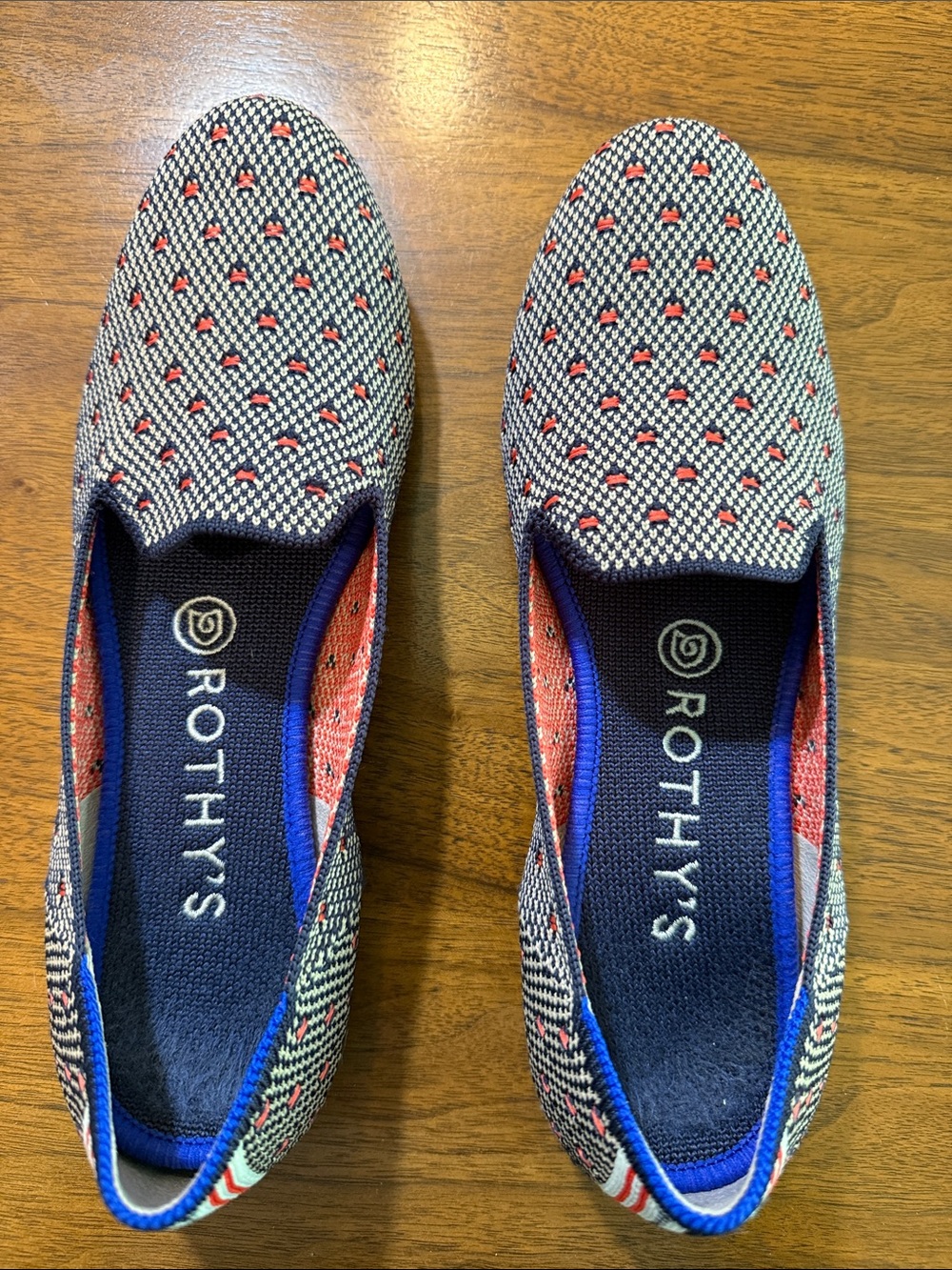 Rothy's Coral Dot Flats -7.5